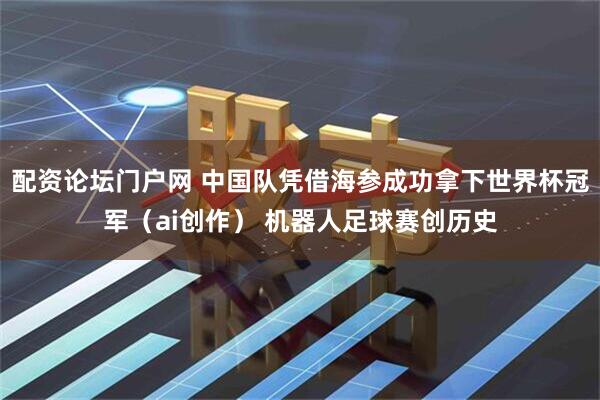 配资论坛门户网 中国队凭借海参成功拿下世界杯冠军（ai创作） 机器人足球赛创历史
