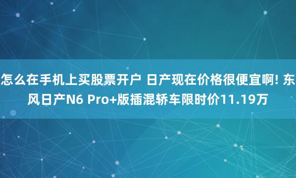 怎么在手机上买股票开户 日产现在价格很便宜啊! 东风日产N6 Pro+版插混轿车限时价11.19万
